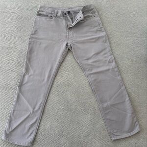 Banana Republic Men's Light Gray Straight The Traveler Pant